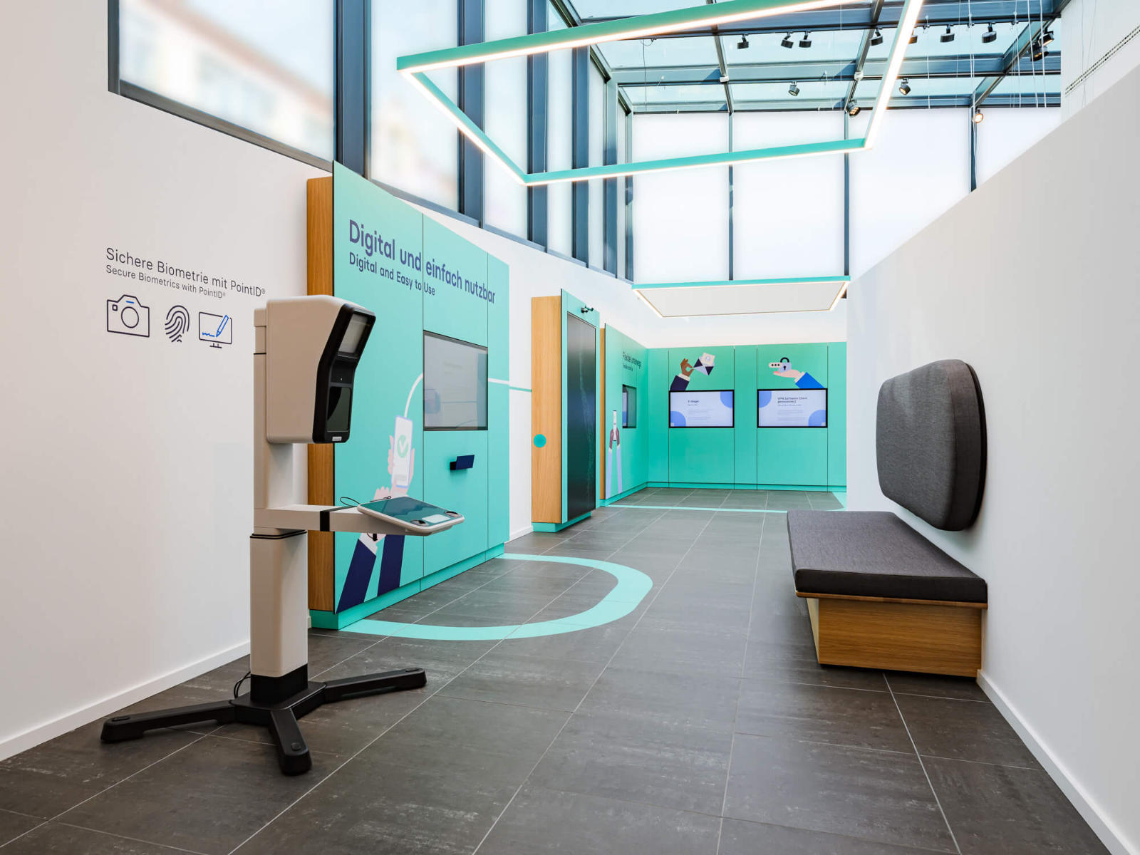 Das Bild zeigt den Showpavillon im Bereich digitale Verwaltung