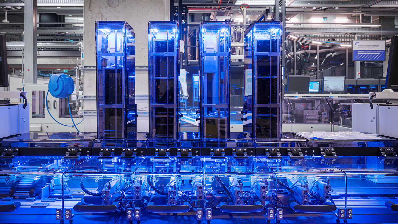 Ansicht der Produktionsanlage in der Bundesdruckerei 