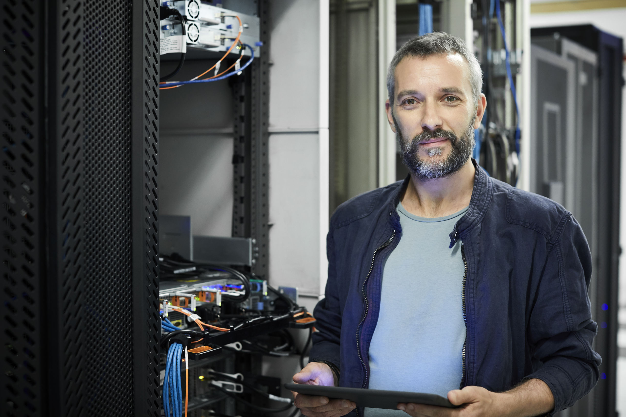 technician in server room