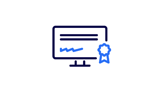 Piktogramm signiertes digitales Zertifikat