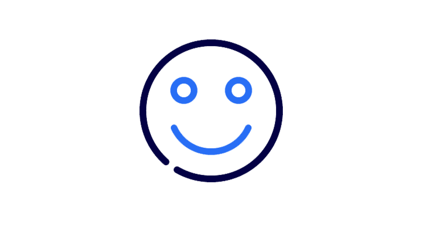 View of a graphic with a smiling smiley face.