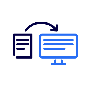 Dokument digitalisieren Piktogramm Dokument digitalisieren