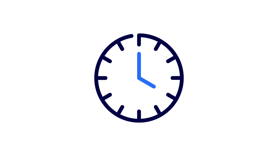 Pictogram of a clock 