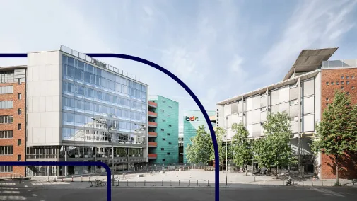 Ansicht von der Kommandantenstraße auf die Bundesdruckerei