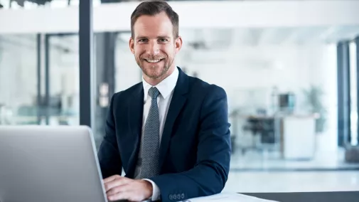 businessman with laptop