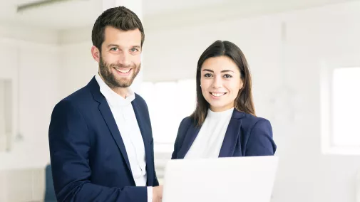 Business people with laptop