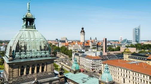 View of the city of Leipzig