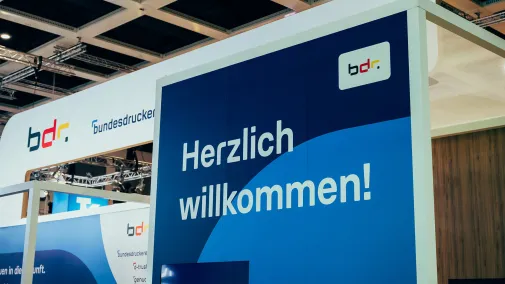 Foto eines Messestandes der Bundesdruckerei