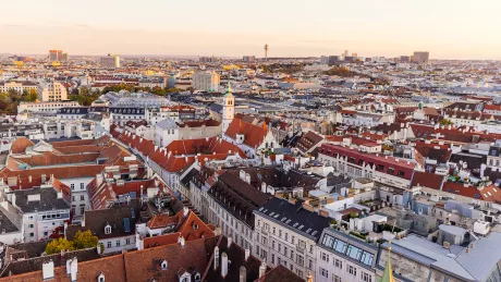 Eine Ansicht von der Stadt Wien