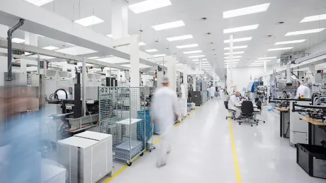 Ansicht einer Produktionsanalge in der Bundesdruckerei GmbH