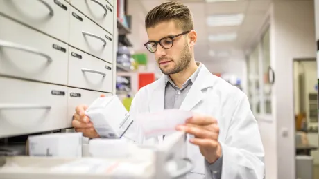 Man Pharmacy Prescription