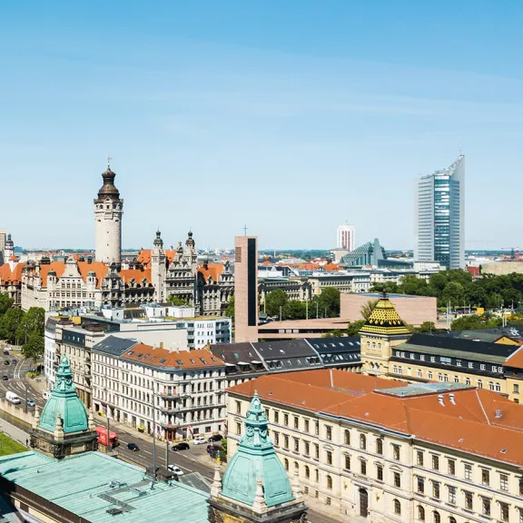 Ansicht von der Stadt Leipzig