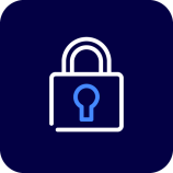 Piktogramm mit Schloss als Symbol für IT-Sicherheit