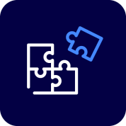 Piktogramm mit Puzzleteil zur Vervollständigung des Puzzles