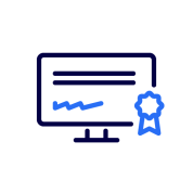 Piktogramm signiertes digitales Zertifikat