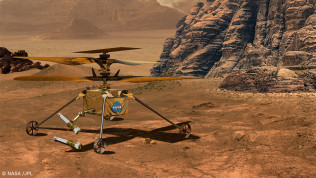 Abbildung des solarbetriebenen NASA-Helikopters