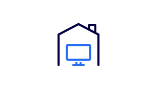 Grafische Darstellung für Homeoffice und mobiles Arbeiten