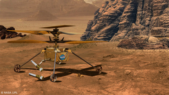 Abbildung des solarbetriebenen NASA-Helikopters