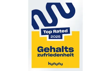kununu Top Rated 2025 – Auszeichnung für höchste Gehaltszufriedenheit unserer Mitarbeiter.